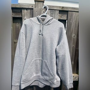 Grey Nike centre swoosh hoodie